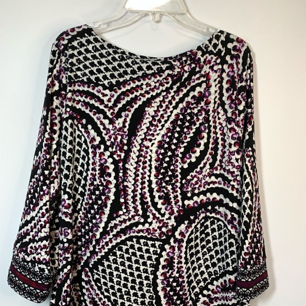 White House Black Market Women's Paisley Cowl Neck Tunic Top Multicolor Medium - Picture 7 of 7